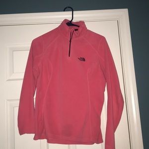 Coral Quarter zip North face fleece
